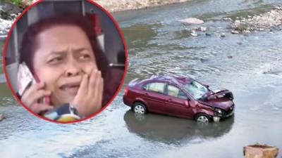 Almandina Fernández, doctora en química, no se explica qué sucedió para su carro cayera al río Choluteca.