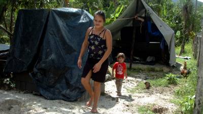 Los vecinos de esta localidad aún no se reponen de los daños de otros temblores. Muchos siguen viviendo en carpas.