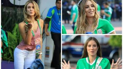 Periodistas y aficionadas engalan el encuentro deportivo entre México y Honduras.