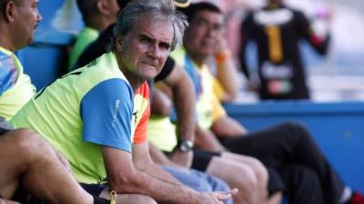 Mario Zanabria durante el entrenamiento de este martes del Real España. Foto Melvin Cubas