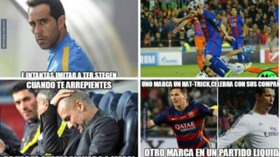 El Barcelona le pasó por encima 4-0 al Manchester City en la UEFA Champions League y las redes sociales explotaron con burlas para Pep Guardiola y Claudio Bravo. Mira los divertidos memes.