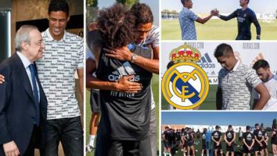 Raphael Varane, que ha fichado por el Manchester United, ha dicho adiós al Real Madrid en una emotiva despedida con sus compañeros y demás miembros del club.Fotos - RealMadrid.com