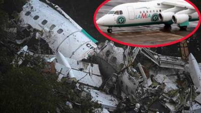 El avión del Chapecoense quedó completamente destruido.