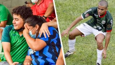 Doña Ruth Díaz, madre del joven futbolista Isaac Castillo, rompió a llorar tras el gol de su hijo contra la UPN.