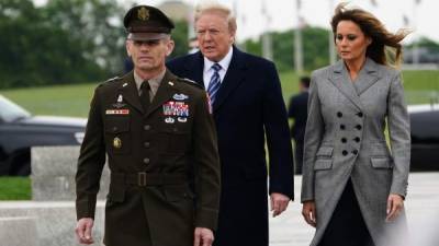 El presidente de EEUU, Donald Trump y su esposa Melania. Foto: AFP