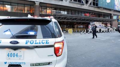 Fotografía de archivo de un vehículo de la policía de Nueva York.