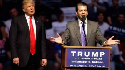 Donald Trump Jr. es el hijo mayor del presidente saliente de Estados Unidos. FOTO AFP.