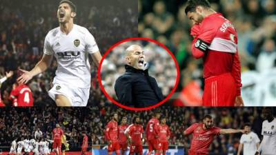 Las imágenes de la derrota del Real Madrid contra el Valencia en la Liga Española en el estadio Mestalla.