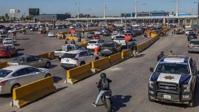 Fotografía referencial de la frontera de Tijuana, México, con Estados Unidos.