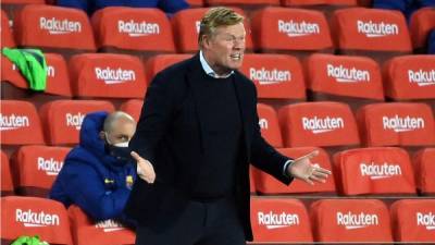 Ronald Koeman ha sido sancionado con dos partidos de suspensión. Foto AFP