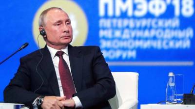 Vladímir Putin en el foro económico en San Petersburgo. Foto AFP