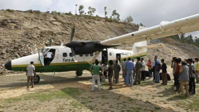 Avión de Tara Aire DHC -6 Twin Otter similar a uno que desapareció temprano hoy en Nepal. AFP