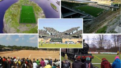 Estos son los estadios curiosos y extraños del mundo. En Honduras llamó la atención un campo de fútbol.