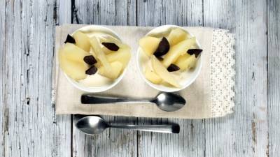 Una porción de este postre equivale a 489 calorías.