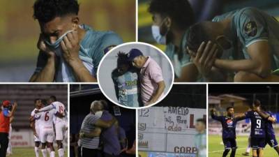 Las imágenes que nos dejó la disputa de la jornada 14 y última del Torneo Clausura 2021 de la Liga Nacional con la tristeza de los jugadores del Real de Minas por descender a la Segunda División.
