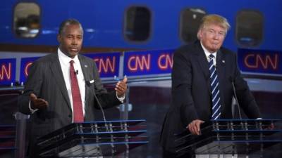 Carson y Trump encabezan los sondeos de intención de voto del partido republicano en EUA.