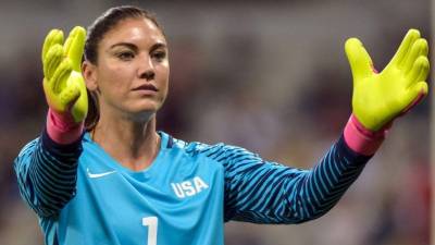 Hope Solo en su debut en los Juegos Olímpicos 2016 contra Nueva Zelanda. Foto EFE