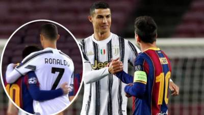 Messi y Cristiano Ronaldo se saludaron muy cariñosamente en el Barcelona-Juventus de la Champions League en el Camp Nou.