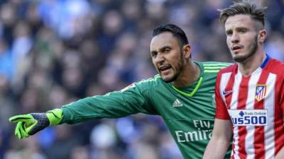 Keylor Navas durante el partido contra el Atlético. Foto cortesía Marca