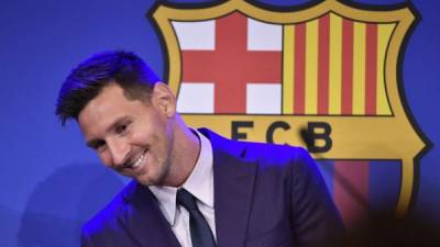Messi se despidió el pasado domingo oficialmente del FC Barcelona, club en el que había militado toda su carrera. Foto AFP