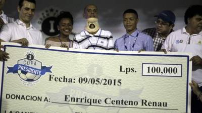 El donativo que recibió Enrique Centeno Reneau.