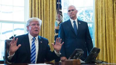 El presidente Donald Trump junto al vicepresidente Mike Pence.