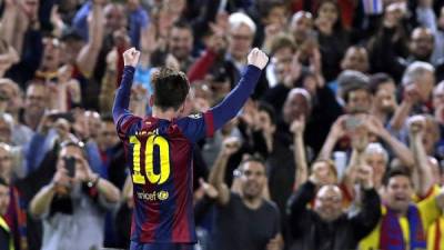 Messi se llevó los aplausos del Camp Nou. Foto EFE