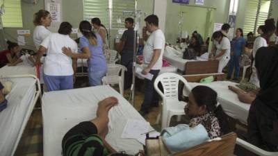 La semana pasada el hospital Leonardo Martínez habilitó un espacio para atender a pacientes con dengue.
