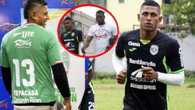 Carlo Costly vivió su primer día como nuevo jugador del Marathón con mucha emoción. Acá las imágenes del delantero hondureño. Foto Amílcar Izaguirre
