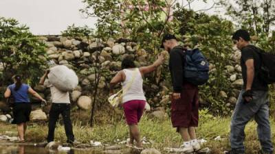Ciudad Hidalgo es la primera ciudad a la que llegan los migrantes que entran en México desde Guatemala cruzando el río Suchiate. El tren no sale desde aquí, así que deben caminar durante horas. Foto de Médicos Sin Frontera