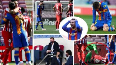 Las imágenes que dejó el empate a cero que protagonizaron Barcelona y Atlético de Madrid en el Camp Nou, con el reencuentro de dos grandes amigos: Lionel Messi y Luis Suárez. Fotos EFE/AFP