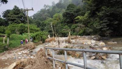 En varias aldeas de Copán se registraron daños.