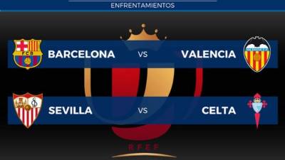 Estos son los duelos de las semifinales de la Copa del Rey.