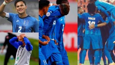La Sub-23 de Honduras empató 1-1 ante Canadá y avanzó a semifinales del Preolímpico de Concacaf como primera del grupo B. Fotos AFP, EFE y Fenafuth.