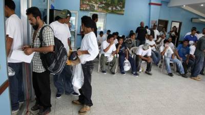 Retornados en el Carm. El 85% de los hondureños deportados son hombres.