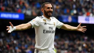 Karim Benzema fue la gran figura en el Bernabéu contra el Athletic de Bilbao. Foto AFP