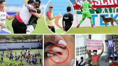 Las imágenes del clásico que ganó Marathón (3-1) al Olimpia en el estadio Olímpico y de los otros partidos de la novena jornada del Torneo Apertura 2021 de la Liga Nacional de Honduras.