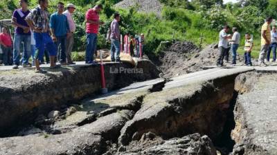 Las lluvias provocaron que la carretera entre en Santa Rosa y Ocotepeque permanezca intransitable.