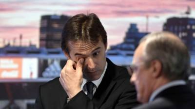 Julen Lopetegui rompió a llorar cuando habló de su salida de la Selección de España. Foto AFP