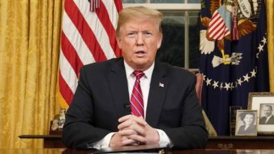 El magnate se niega a reabrir el Gobierno de EEUU exigiendo a los demócratas aprobar 5,600 millones de dólares para construir un muro en la frontera./AFP.