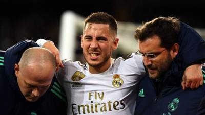 Eden Hazard podría reaparecer con el Real Madrid en 2020, tras el parón navideño. Foto AFP