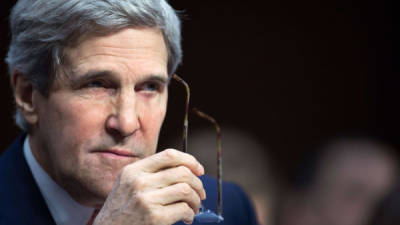 El secretario de Estado, John Kerry, participa en el Subcomisión de Gastos de la Cámara de Representantes del Senado sobre el presupuesto del año económico 2015 a petición de la Secretaría de Estado, en el Capitolio, en Washington DC, Estados Unidos. EFE