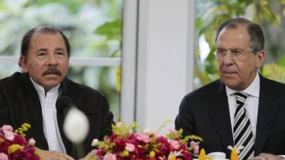 El presidente de Nicaragua recibió la visita del ministro de Exteriores ruso.