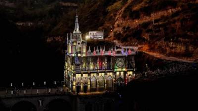 Fotografía del 15 de octubre de 2018, del Santuario de Las Lajas, ubicado en Ipiales en el departamento de Nariño (Colombia). EFE