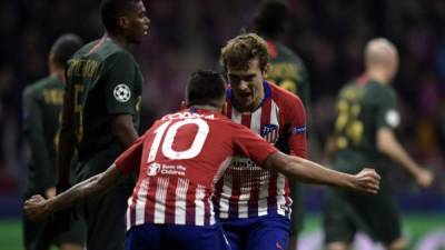 Griezmann marcó el segundo gol del Atlético contra el Mónaco. Foto AFP