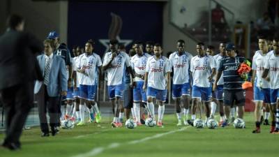 Los jugadores de la Selección de Honduras recibieron gritos homofóbicos en el calentamiento. Foto Juan Salgado/Enviado Especial