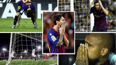 Las imágenes del empate del Barcelona en Mestalla contra el Valencia en la Liga Española. Messi tuvo varios cambios de humor.