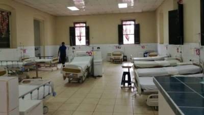 Foto referencial de la sala habilitada para pacientes con coronavirus en el hospital Mario Rivas de San Pedro Sula.