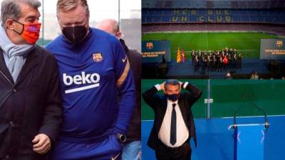 La prensa española ha revelado los jugadores que Koeman le ha pedido a Laporta para el nuevo Barcelona que planea tener en la próxima campaña. Fotos AFP, Efe y Barcelona Facebook.