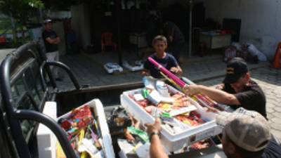 Solo dos cajas de pólvora decomisaron ayer